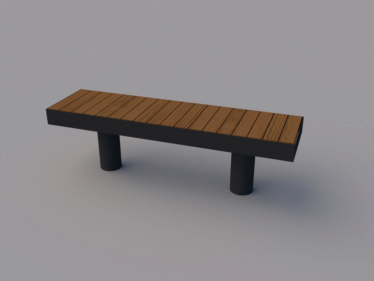 Elements bänk rak för nedgjutning