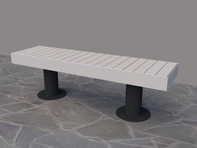 Elements bänk rak fristående/bultbar