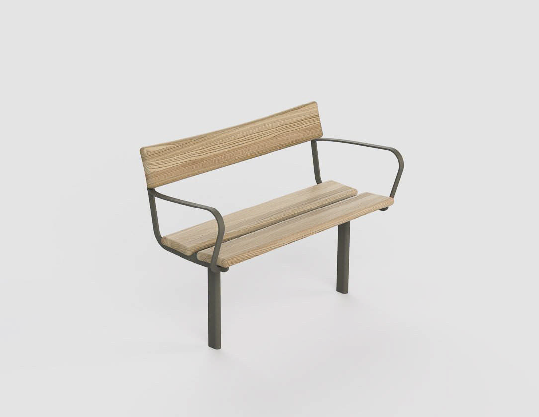 Pillow soffa kort med armstöd